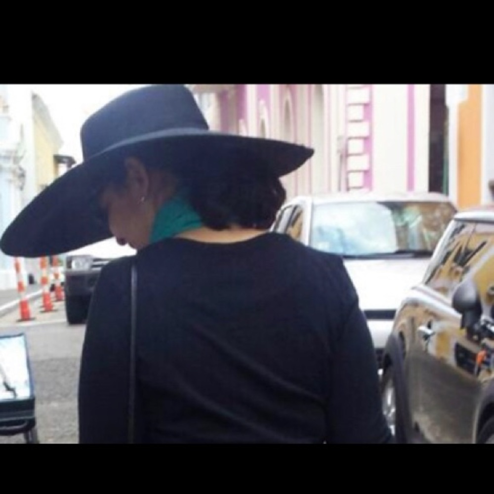 Black Large Sun Hat